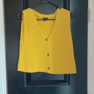 Yellow Sleeveless Knit Top